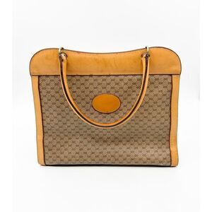 Gucci GG Micro Supreme Monogram Logo Handbag Shoulderbag Canvas Purse